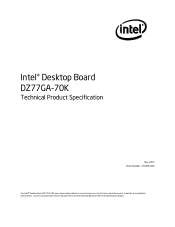 Intel DZ77GA-70K Technical Product Specification