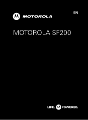 Motorola MOTOACTV Accessories SF200 Quick Start Guide