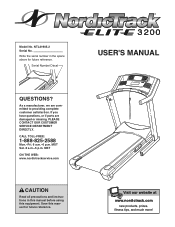 NordicTrack Elite 3200 Treadmill English Manual