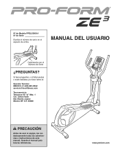 ProForm Ze3 Elliptical Msp Manual