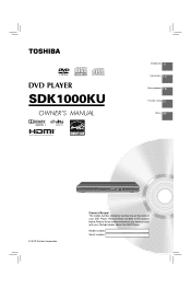 Toshiba SDK1000K Owners Manual
