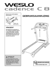 Weslo Cadence C 8 Treadmill Dutch Manual