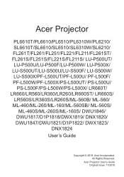Acer PL6610T User Manual