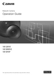Canon VB-S30VE User Manual
