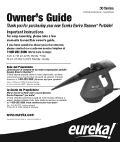 Eureka SteamEnviroSteamerPortable30A Owner's Guide