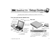 Lenovo ThinkPad 570E ThinkPad 570 Setup Guide