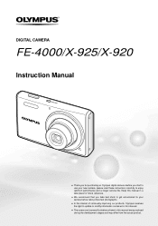 Olympus 227120 FE-4000 Instruction Manual (English)