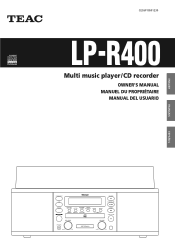 TEAC LP-R400 Owners Manual