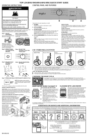 Whirlpool WTW6157PW Quick Start Guide