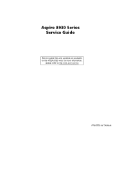 Acer Aspire 8930G Aspire 8930G Service Guide
