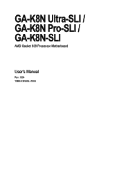 Gigabyte K8N Pro-SLI User Manual