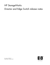 HP 316095-B21 HP StorageWorks Director and Edge Switch release notes (5697-8005, February 2009)