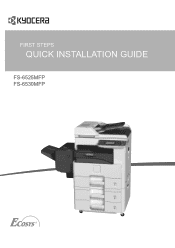 Kyocera ECOSYS FS-6525MFP FS-6525MFP/6530MFP Quick Installation Guide