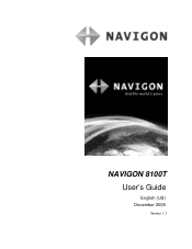 Navigon 8100T User Guide