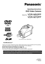Panasonic VDR M70 Dvd Camcorder