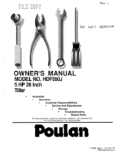 Poulan HDF550J User Manual