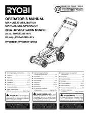 Ryobi RY401110-Y Operation Manual