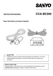 Sanyo CCA-BC200 Instruction Manual