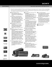 Sony DCR-SX40/L Marketing Specifications (Blue Model)