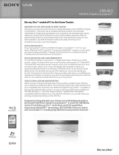 Sony VGX-XL3 Marketing Specifications
