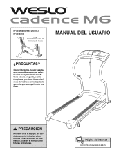 Weslo Cadence M6 Treadmill Spanish Manual