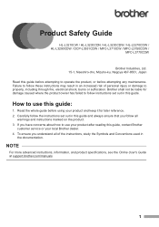 Brother International HL-L3210CW Product Safety Guide