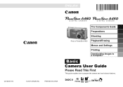 Canon PowerShot A460 PowerShot A460 / A450 Camera User Guide Basic