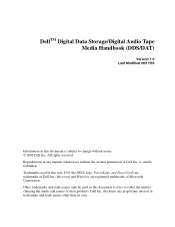 Dell PowerVault 100T DDS4 Media 
	Handbook