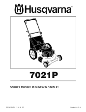Husqvarna 7021P Owners Manual