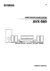 Yamaha AVX-S80 Owner's Manual
