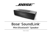 Bose SoundLink Mini Bluetooth Speaker Owner's guide