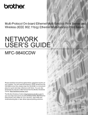 Brother International 9840CDW Network Users Manual - English