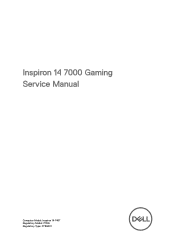 Dell Inspiron 14 Gaming 7467 Inspiron 14 7000 Gaming Service Manual