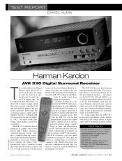 Harman Kardon AVR 330 Product Information