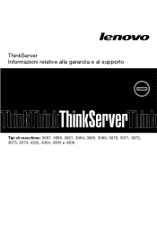 Lenovo ThinkServer RD330 (Italian) Warranty and Support Information