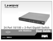 Linksys SRW224 Cisco SRW224 24 Port 10/100 + 2-Port Gigabit Switch with WebView User Guide