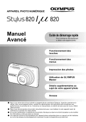 Olympus 226065 Stylus 820 Manuel Avancé (Français)