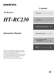 Onkyo HT-RC230 Owner Manual
