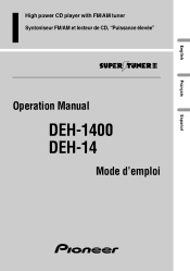 Pioneer DEH1400 Owner's Manual
