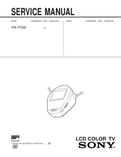 Sony FDL-PT222 Service Manual
