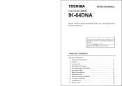 Toshiba IK64DNA Instruction Manual