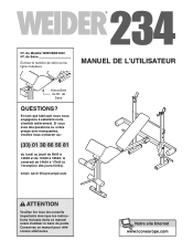 Weider 234 Bench French Manual