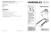 Weslo Cadence S5 Instruction Manual