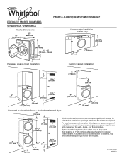 Whirlpool WFW96HEAW Dimension Guide