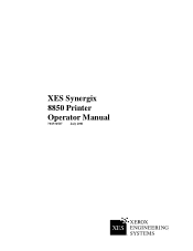 Xerox 850N Xerox Wide Format 8850 Operator Manual
