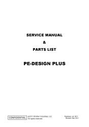 Brother International PEDESIGN PLUS Parts Manual - English