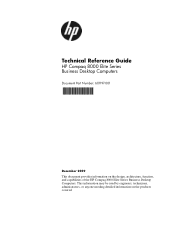 Compaq 8000 Technical Reference Guide: HP Compaq 8000 Elite Series Business Desktop Computers