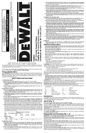 Dewalt D28605 Instruction Manual