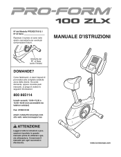 ProForm 100 Zlx Bike Italian Manual