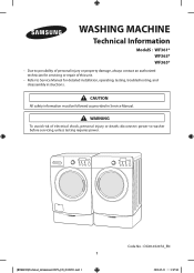 Samsung WF363BTBEUF/A1 Trouble Shooting Guide User Manual Ver.1.0 (English, French, Spanish)